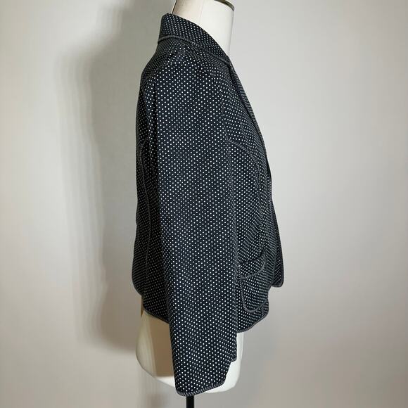 Ruby Rd Black/White Polka Dot 3/4 Sleeve Blazer Suit Jacket Career Womens Sz 12 - Picture 3 of 12